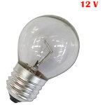 Ampoule incandescente sph�rique transparente 60w e27 12v