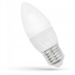 Ampoule led 6w chaude e27 230v woj + 13061 chandelle 3, 7x10cm