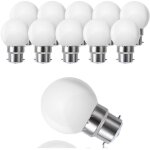 Ampoule led b22 3w mini globe golfball 3000k, �quivalent 20w, lot de 10 non dimmables