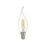 Ampoule led c35 flamme coup de vent filament 4w dimmable e14 blanc chaud 2700k