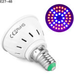 Ampoule led de croissance pour plantes e27 - 48 led ? coupelle pc haute r�sistance et contr�le uniforme ...