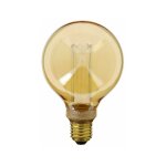 Xanlite - ampoule led dco hologramme globe (g95) au verre ambr, culot e27, 4w cons. , 200 lumens, lumire ...