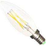 Ampoule led e14 filament 6w 220v c35 cob 360� - blanc froid 6000k - 8000k - silamp