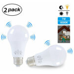 Vurahome - ampoule led e27, avec detecteur de mouvement, 7w, blanche, 2pcs