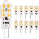Ampoule led g4, lot de 10, 2 w, ac / dc 12 v, blanc chaud, 3 000 k, 120 lm, 12, 1 x 36, 4 mm, non variable, ...