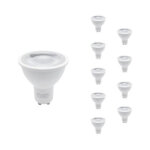 Ampoule led gu10 dimmable 8w 220v smd2835 par16 60� - pack de 10 / blanc chaud - silumen