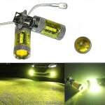 Ampoules led h3 80w 16 smd 12 - 24v pour feux de brouillard et clignotants, jaune universel, haute puissance, ...