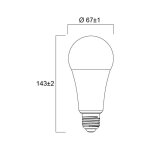 Ampoule led toledo gls a68 e27 17, 5w 2450lm 827 - sylvania - 29599