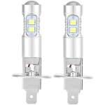 Ampoules de phare, 2x h1 6000k super blanc 100w kit d'ampoules de phare � led feux de croisement, 6524mm ...
