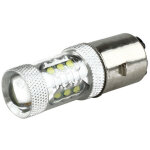Ampoule phare moto 80w blanc 16 led ba20d h6 pour mobylette et quad