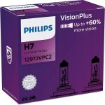 Ampoules philips h7 vision plus + 60 % 12 v 55 w (2 units) ph 12972vpc2
