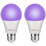 Ampoule uv violet 385 - 400nm9w rev�tement plastique aluminium couvercle transparent f�te maison hant�e ...