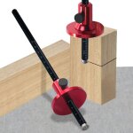Amrinugl - trusquin de tra�age avec roue pour bois tendres et durs verrou de s�curit� fonction de micro ...