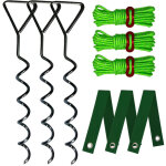 Ancrages au sol spiral�s noirs, longueur 40 cm, lot de 3 kits de fixation spiral�s robustes pour souches ...