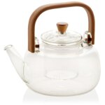 Andrea house théière de verre avec poignée de bambou et filtre Andrea house théière de verre avec poignée de bambou et filtre