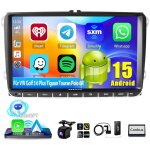 Android 15 carplay autoradio navi pour vw golf 5 6 tiguan touran eos - 4 + 64g dab + cam