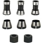 Andyou - mandrin de fraiseuse - lot de 6, collet mandrin affleureuse (6 mm, 6. 35 mm, 8 mm), pince de ...