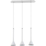 Anela wh - suspension moderne blanche � 3 lumi�res avec abat - jour blanc led, gu10 - italux