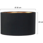 Abat - jour shade noir en lin � 30cm ? douille e27 ? poids 0, 4 kg ? pour �clairage int�rieur moderne ...