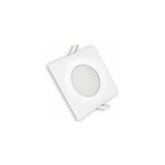 Anneau fixe led ip65 matel carr blanc 5w froid