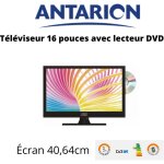 Tv 16'' dvd - 12v / 220v - camping car - antarion Tv 16'' dvd - 12v / 220v - camping car - antarion