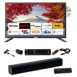 Antarion tv led 18. 5  47cm smart connect dvd intgr + barre de son 30w
