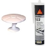 Antenne tv tnt extrieure omnidirectionnelle tonna + amplificateur blanc - gain amplifie 40 db + sikaflex ...