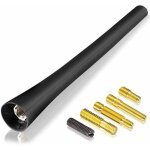 Antenne voiture courte puissante autoradio fm am universel 16cm m�t toit caoutchouc 5 vis incluses m4. ...
