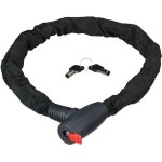 Relaxdays - antivol vélo, cadenas, chaine anti - vol, moto, 100 cm long, moto, 2 clés, noir Relaxdays - antivol vélo, cadenas, chaine anti - vol, moto, 100 cm long, moto, 2 clés, noir