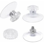 Aougo - lot de 30 ventouses avec filetage et �crous molet�s � 45 mm, transparentes, pour voiture, camping, ...