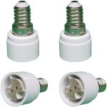 Aougo - lot de 4 adaptateurs de culot e14 vers g4 mr16 gu5. 3 gu4 pour ampoule led ou halog�ne