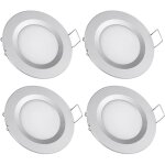 Aougo - 4 x spot led encastrable 12v trou 58 - 65mm 3w 3200k plafonnier encastr� pour camping - car bateau ...