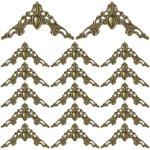 Aougo - 40 pi�ces vintage livre en m�tal coin protection album coin d�coratif protection couverture(bronze) ...