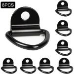 Aougo - lot de 8 crochets d'arrimage noirs en d 6480mm pour porte - kayak bateau cano� pendentif remorque ...