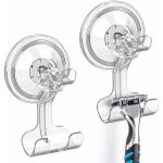 Aougo - crochet ventouse douche lot de 2, porte rasoir mural amovible pour salle de bain cuisine chambre ...