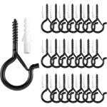Aougo - q - hanger lot de 22 crochets � vis pour suspension de lumi�res murales, d'armoire, de plafond ...
