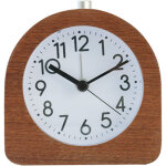 Aougo - r�veil analogique en bois - horloge � aiguilles classique avec fonctions heure alarme snooze ...