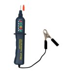 Aougo - testeur de batterie de voiture - 12 volts - avec indicateur led et pince alligator