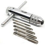 Aougo - tourne - � - gauche � cliquet en t, r�glable cl� � taraud en forme de t hss support de robinet ...