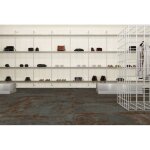 Carrelage gr�s c�rame effet m�tal zinc 120x60 cm gris fonc�, anthracite - naturel - bo�te de 1. 42 m2 ...