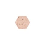 Carrelage grs crame effet terrazzo district south hexagone 29x25 cm rose - mat - bote de 0. 94 m2 ...