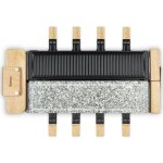 Appareil a raclette 3 en 1 wod360 hkoenig raclette + pierre a cuire + grille - 8 personnes - surface ...