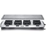 Appareil  raclette 8 personnes 1500w + pierre  griller - severin - rg2374