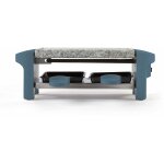 Appareil  raclette bleu fonc 2 personnes + 2 caquelons - 350w - plateau amovible en granite