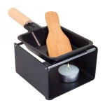 Appareil � raclette � la bougie en m�tal, spatule et bougies incluses - 1 personne linxor