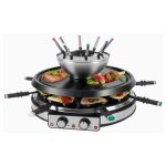Proficook - appareil � raclette et fondue 8 personnes pc - rg / fd1245