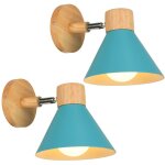 Appliaue murale moderne 2 packs luminaire mural r�glable �clairage plafonnier lampe bleu ciel pour chambre ...