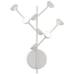Applique, applique 8 spots adn blanc en metal, mantra
