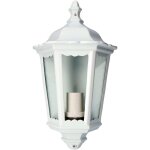 Applique en aluminium et verre ip44 e27 100w couleur blanche 25x12x43cm mod�le milan edm