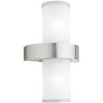 Applique beverly ext�rieure h35 cm ip44 - inox - argent